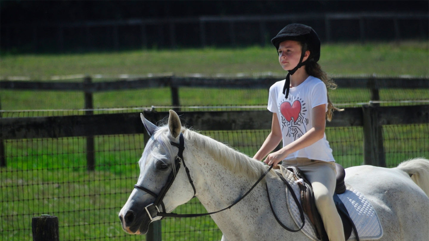 Camper on horseback